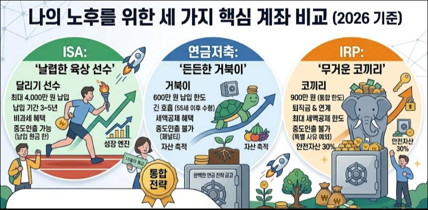 ISA 계좌와 연금저축 IRP 차이점