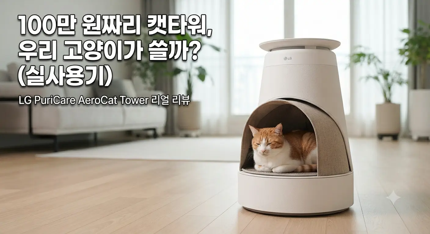 LG 퓨리케어 에어로캣타워 고양이 공기청정기 실사용 대표 썸네일