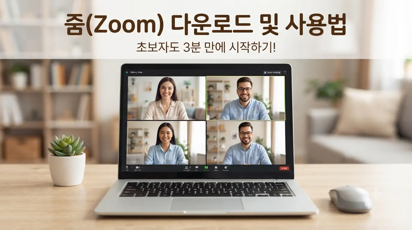 줌다운로드 및 사용법 초보자 가이드 메인 화면