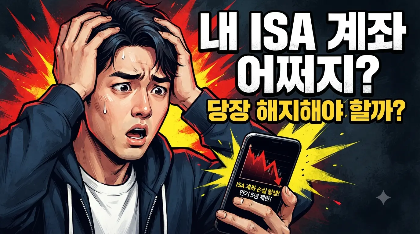 2026년 ISA 세법 개정안으로 만기 제한과 손실 우려에 당황하는 투자자의 모습