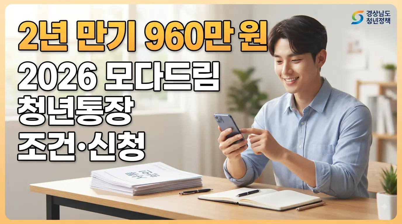 2026 모다드림 청년통장 2년 만기 960만 원 지원 조건 및 신청 안내 썸네일