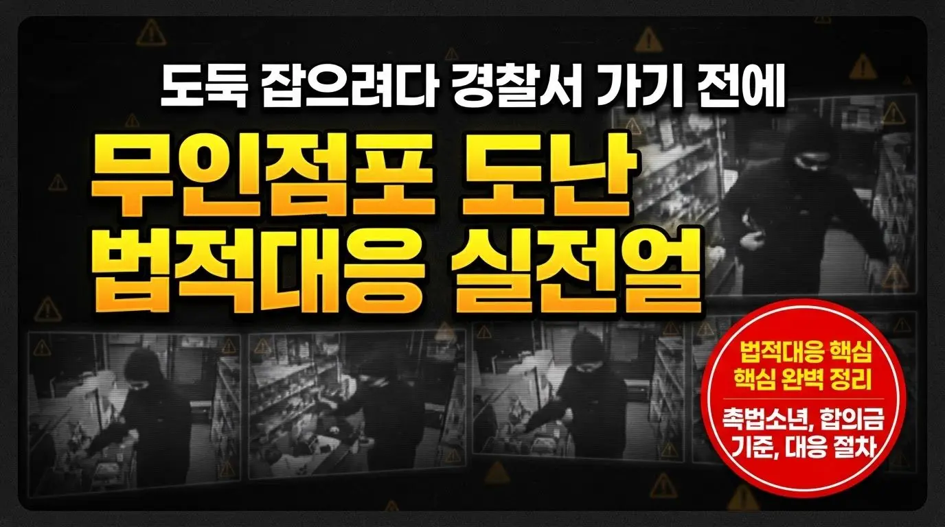 무인점포 도난 발생 시 법적 대응과 합의금 기준을 안내하는 썸네일