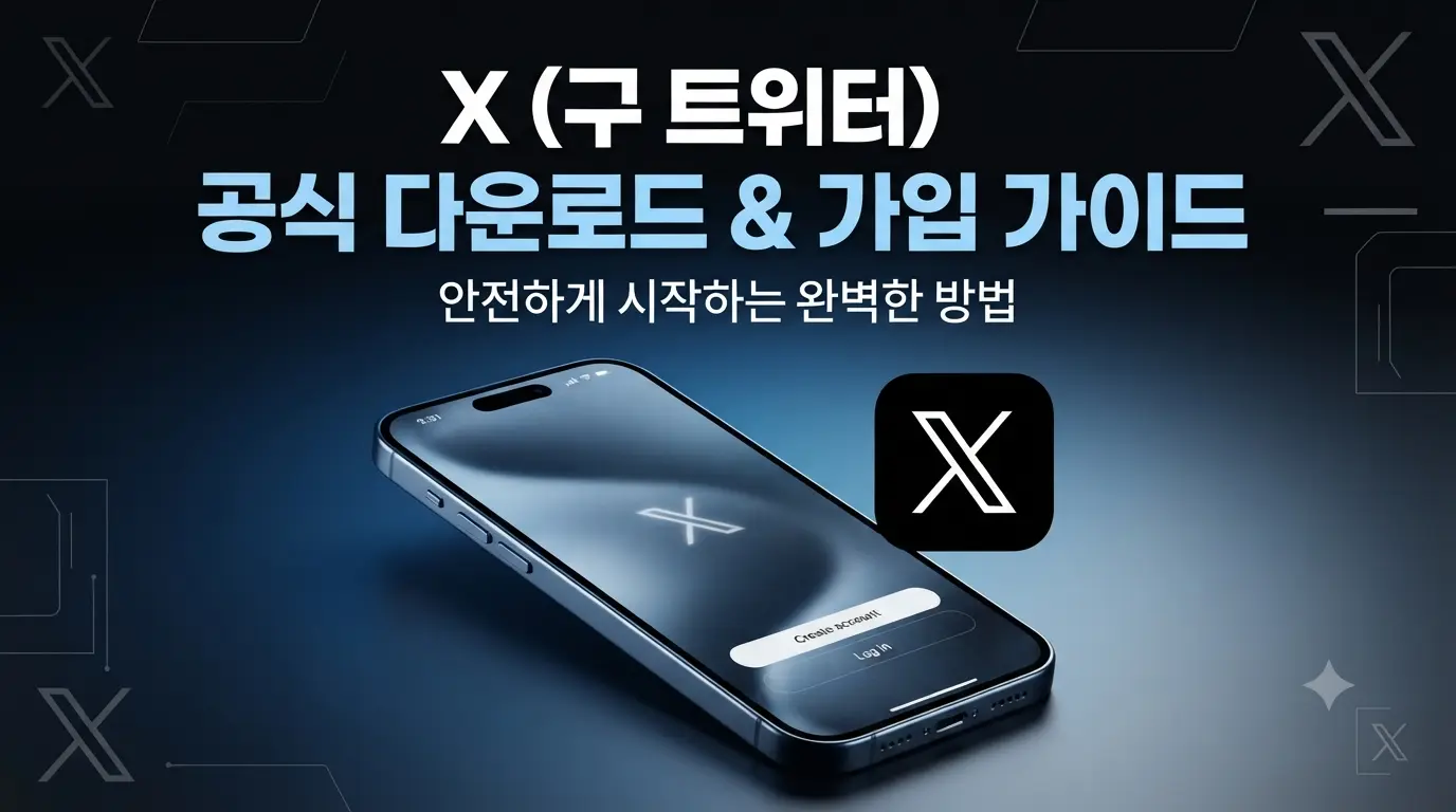 X 다운로드 및 신규 회원가입을 위한 공식 안내 가이드 대표 이미지