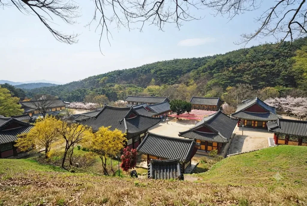 영천시 휴가지원 시범사업 체류형 관광 추천 코스인 아름다운 고풍스러운 사찰 풍경