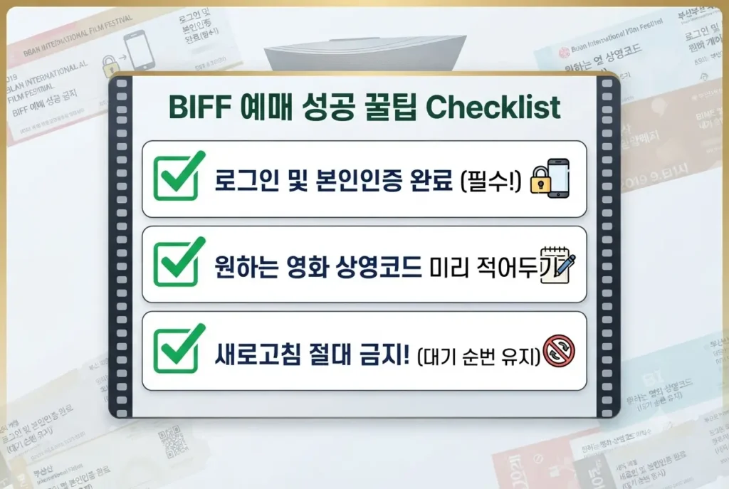성공적인 BIFF 티켓팅을 위한 실전 노하우와 사전 체크리스트