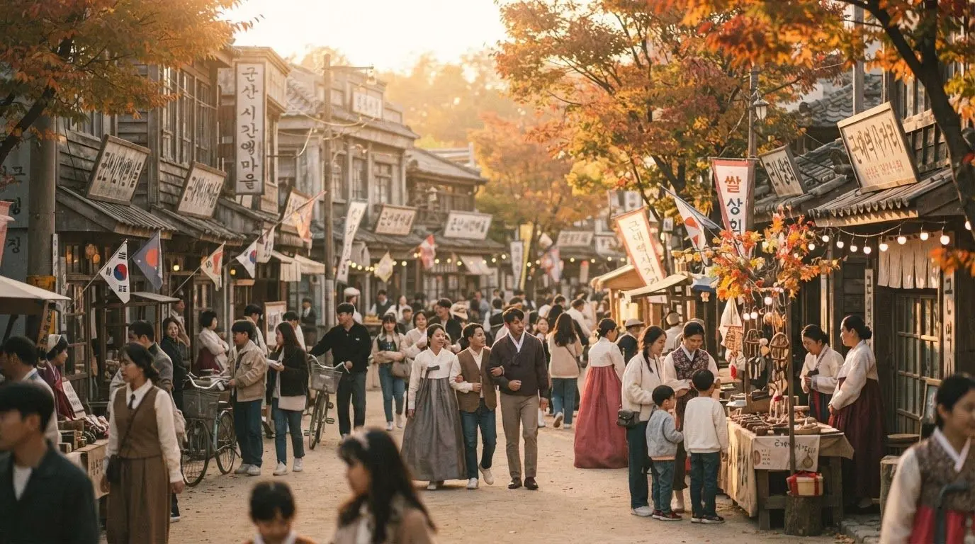뚜벅이 여행객을 위한 군산시간여행축제 동선 추천 및 가을 축제 거리 전경