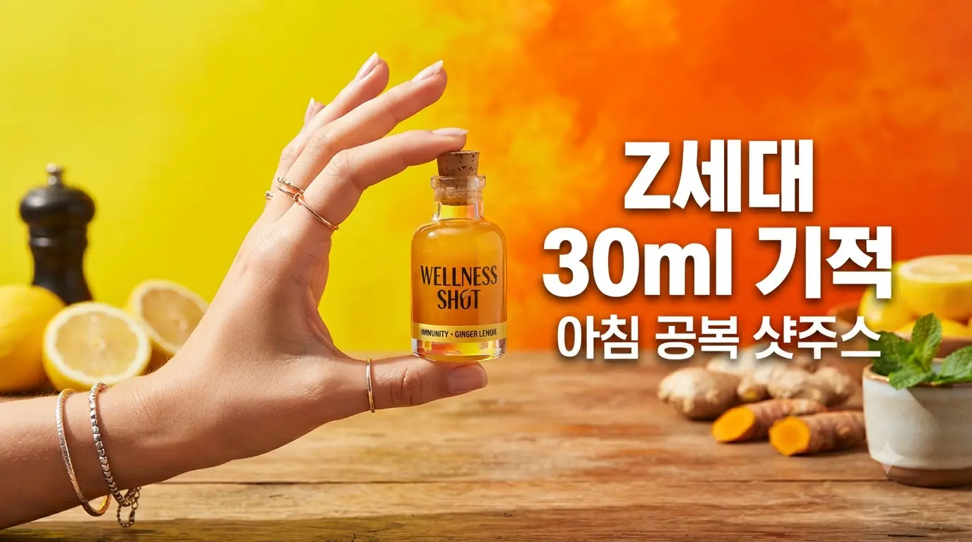 미국 Z세대 트렌드 웰니스 샷주스 원액 병